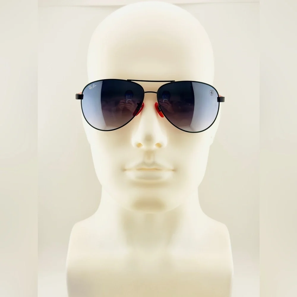 Ray-Ban Scuderia Ferrari Sunglasses RB8313-M Black Frame Gradient Mirror Lenses